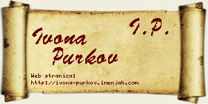 Ivona Purkov vizit kartica